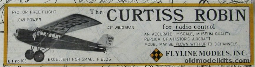 Flyline Models Curtiss Robin - 41 inch Wingspan for RC/Free Flight or Static Display, 103 plastic model kit